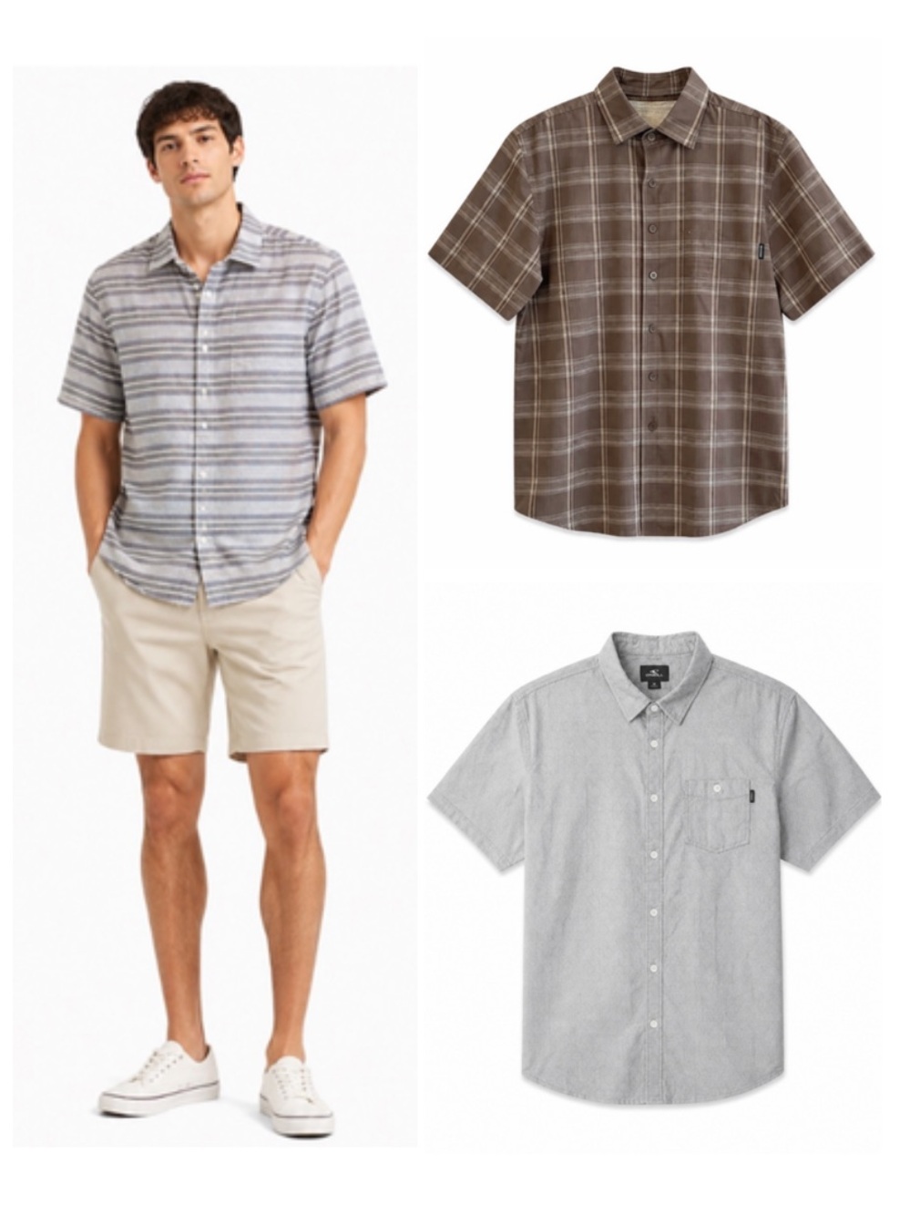 3 Piece Short Sleeve Button-Up Bundle – O’Neill, Old Navy, Redlands – Medium EUC